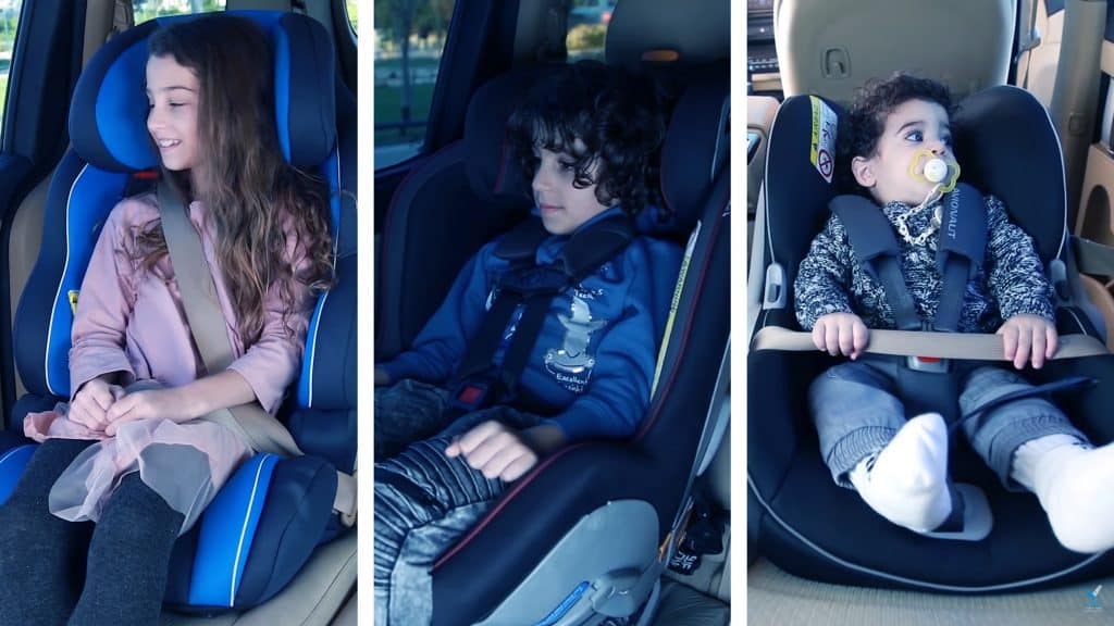 סוגים שונים של מושבי בטיחות וכיסאות בטיחות ובוסטרים